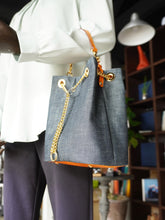 画像をギャラリービューアに読み込む, デニムドローチェーンバッグOK-8090-1